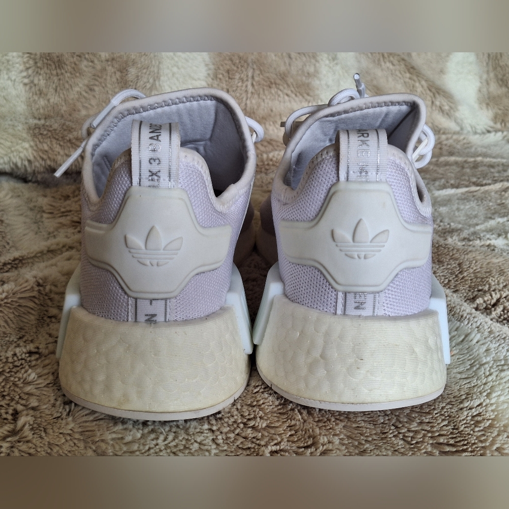 adidas Women's NMD R1 Primeblue Triple White Skate Shoes/Sneakers Size 9 US - Picture 7 of 16